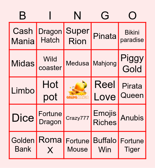 Grupo Oficial Bingo Card