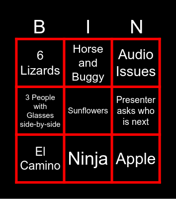 HH Test Bingo Card
