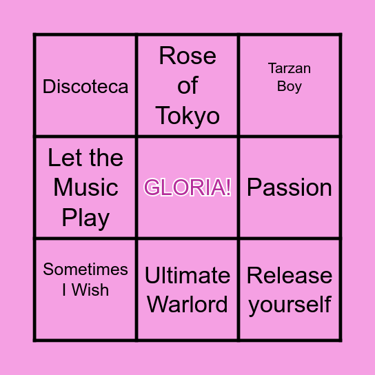 IYKYK: Italo Disco Bingo Card