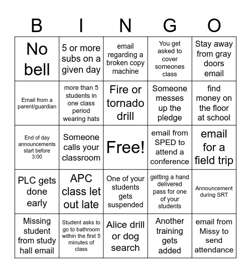 C LUNCH BINGO Card