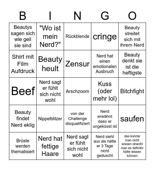 Bingii Bingo Card