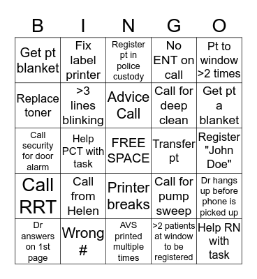 ED HUC Bingo Card