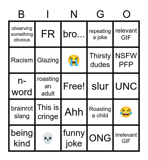 Instagram Reels Bingo Card