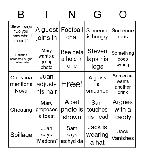 Emily's Card Bingo Card