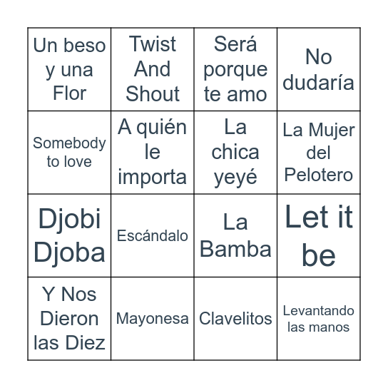 BODORRIO Bingo Card
