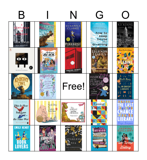 Book Bingo Card