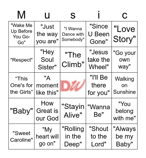 Desperation Women Conference Bingo Card