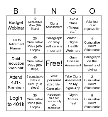 Self Help September!!!! Bingo Card