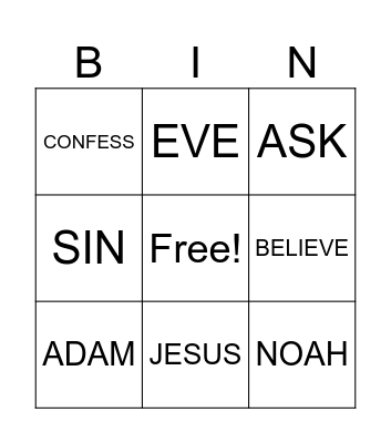 Tower of Babel Bingo Card