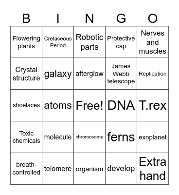 Science Stuff Today Bingo Card
