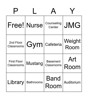 Mount View High School Bingo Card