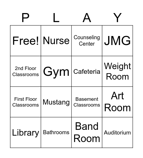 Mount View High School Bingo Card