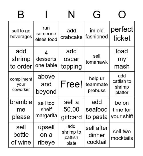 patio bingo Card