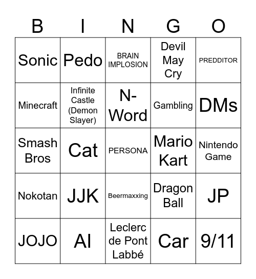 Reels Bingo Card