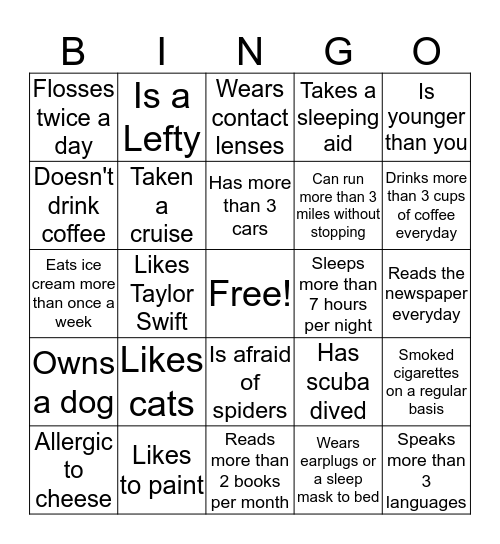 Vistage Bingo Card
