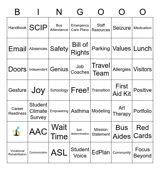 Day 1 Fun! Bingo Card