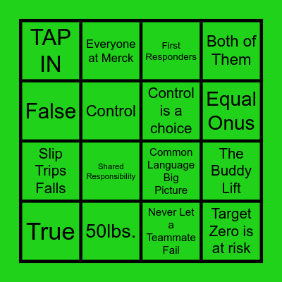 SAFE BY CHOICE BINGO ROUND #3 Bingo Card