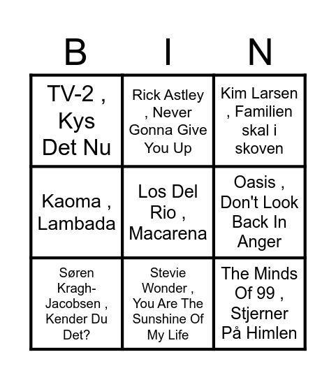 Sommer på Bellevue 2024 Bingo Card