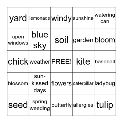 SPRING  BINGO Card