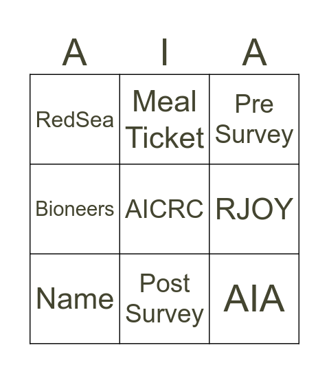 Leadership: Bingo Card