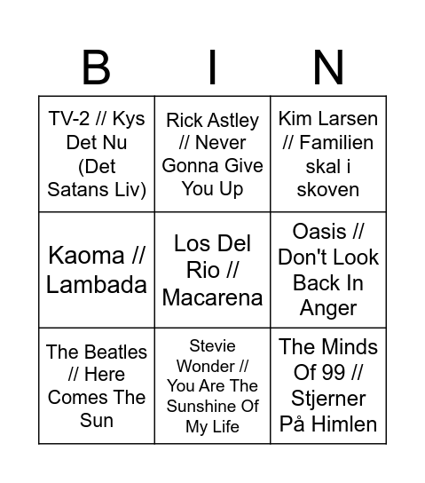 s Bingo Card