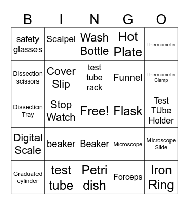 Untitled BingLab Equipment 8tho Bingo Card