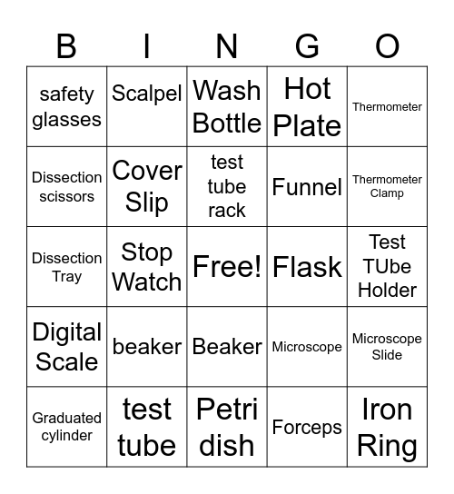 Untitled BingLab Equipment 8tho Bingo Card