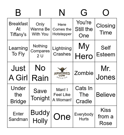 90's Mix Bingo Card