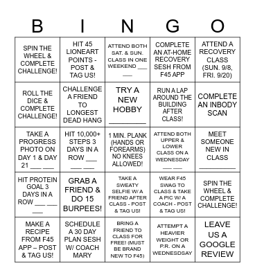 Back To School BINGO CHALLENGE Bingo Card