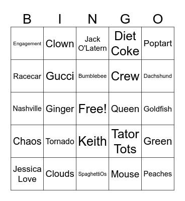 Intern Bingo Card