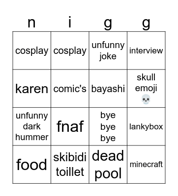 youtube shorts bingo Card