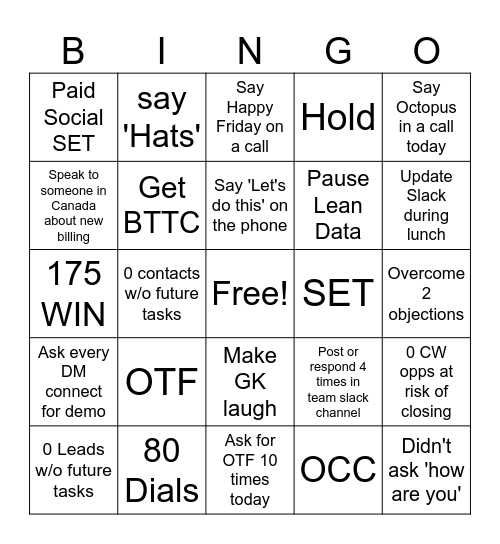 BINGO Card