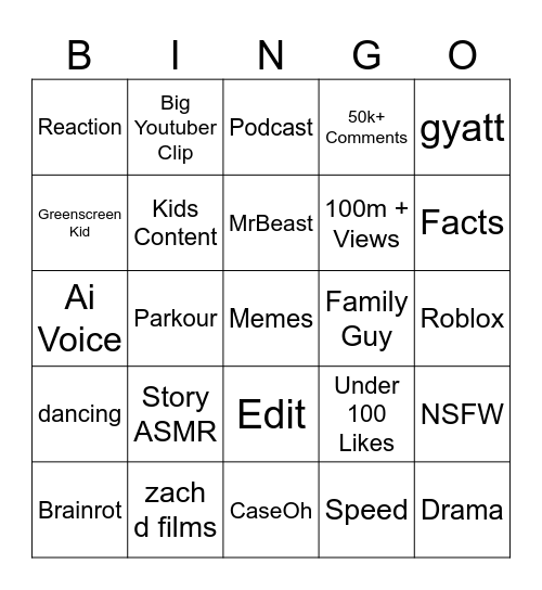 Bingo Card