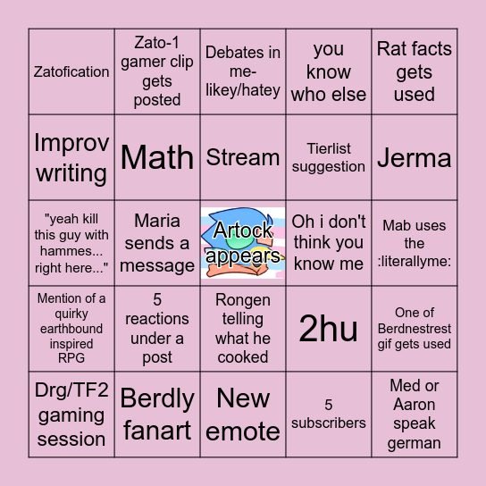 BERDNESTREST BINGO Card