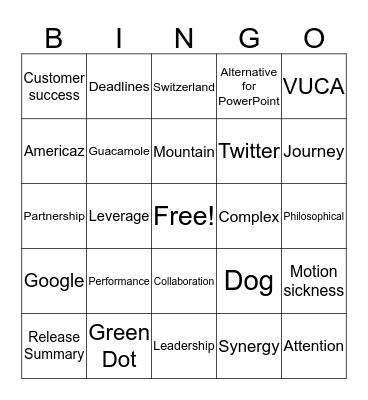 Americaz UA Day 2016 Bingo! Bingo Card