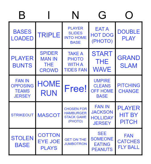 Norfolk Tides Bingo Card