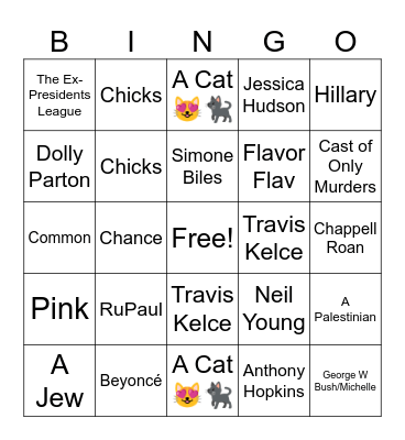 DNC Bingo Card