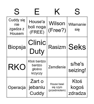 Domek Bingo Card