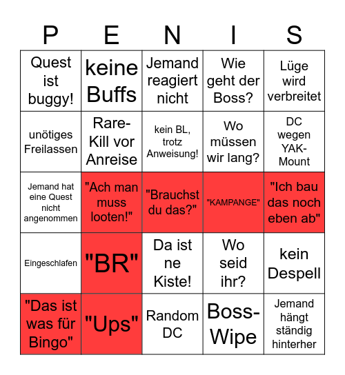 Level Bingo Card