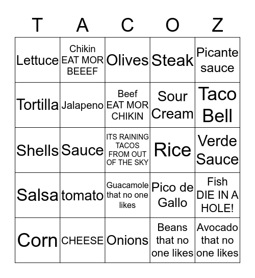 Hai Bingo Card