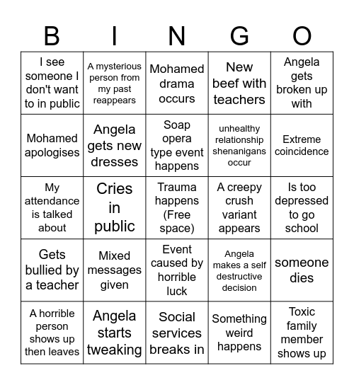 COOKED BINGO Card