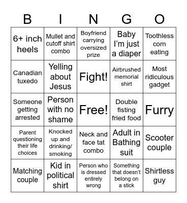2024 Great NYS Fair Bingo Card