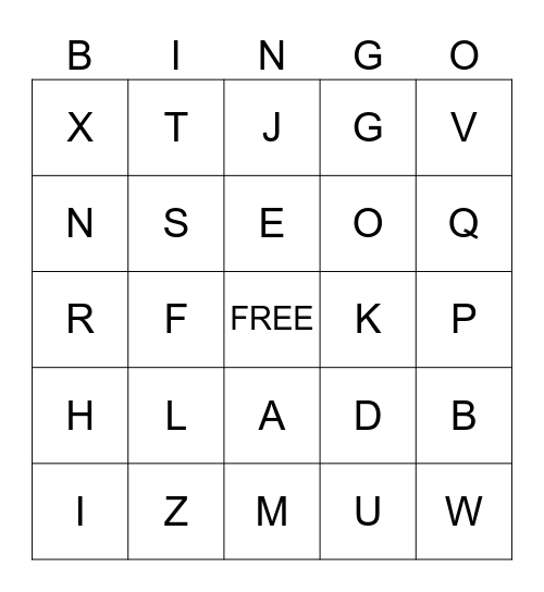 American Heritage Girls Bingo Card