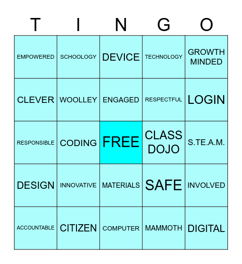 Technology Bingo Card