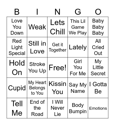 R & B BINGO Card