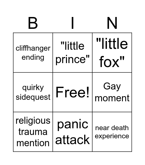 ASMP Bingo Card