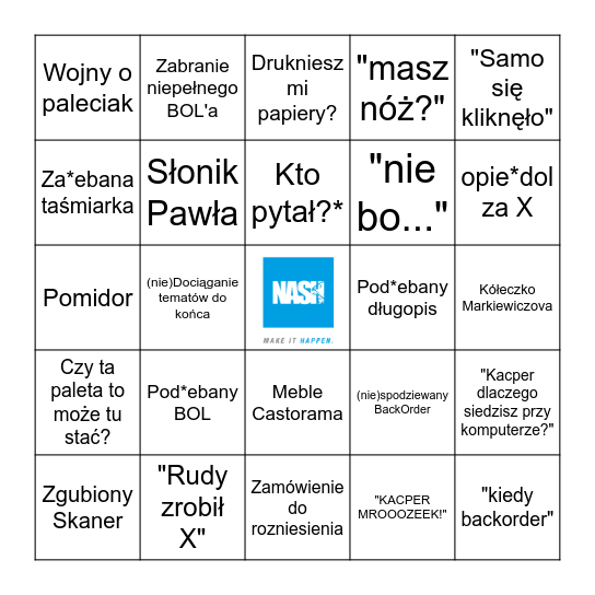 BINGO MAGAZYNOWE Bingo Card