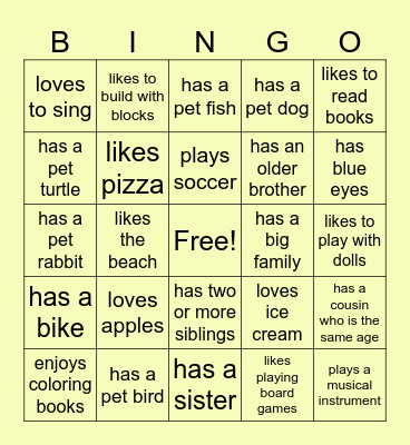 BINGO TIME Bingo Card