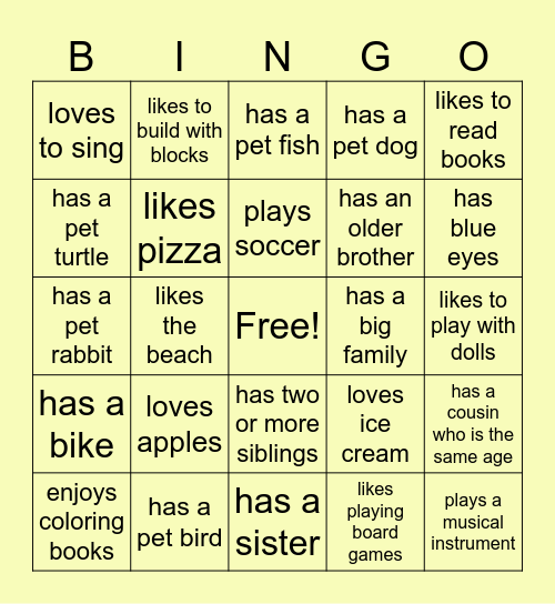 BINGO TIME Bingo Card