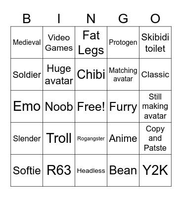 go figure Bingo Card